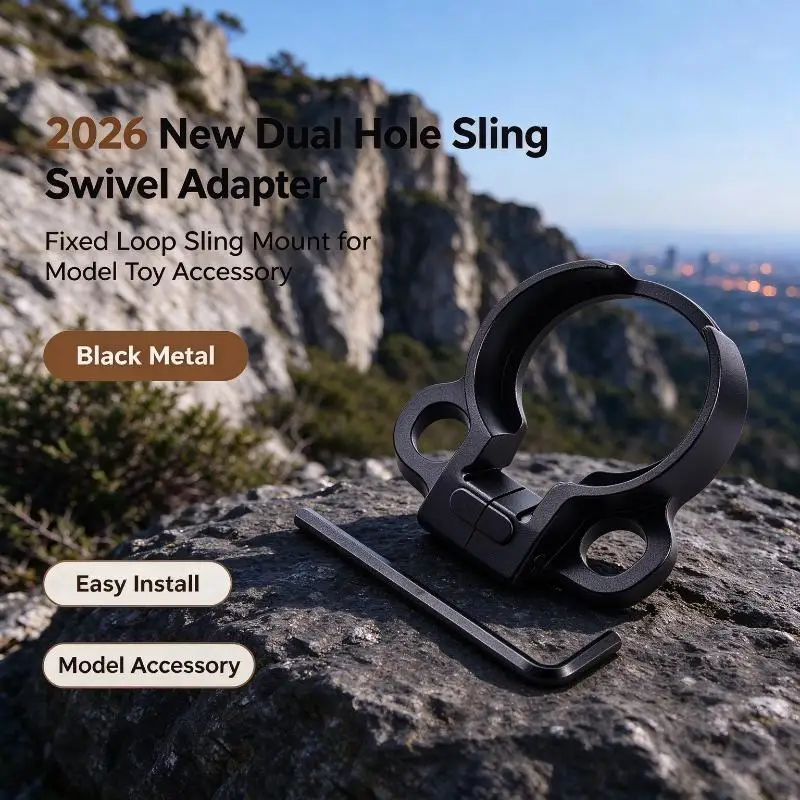 2026 New Outdoor Fixed Loop Sling Mount Dual Hole Sling Swivel Adapter Black for Model Toy Accessory
