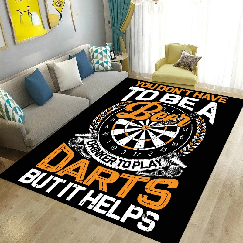 HD Dart Target printed Carpet Non-slip Multi Function carpet Room Rug Entrance Floor mat Kitchen Hallway Home Decor Mat Gift