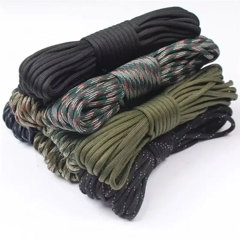 550 Military Paracord 7 Strand 4mm Tactical Parachute Cord 5m/16m/31m Camping Accessories Outdoor Survival DIY Bracelet Rope