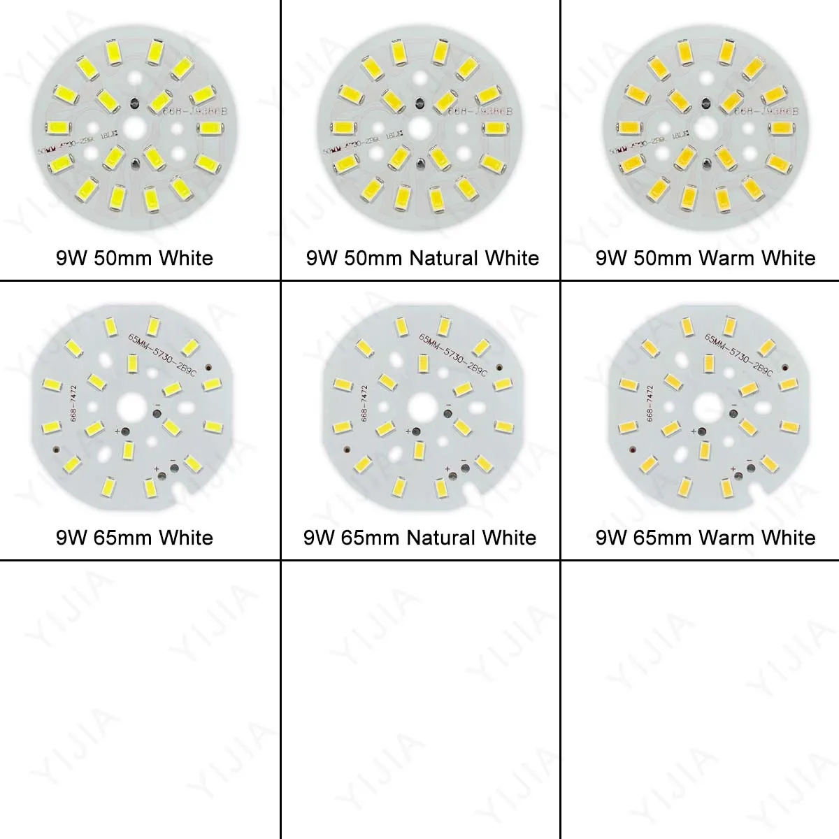 Panel świetlny LED wysokiej mocy SMD 5730 ciepły naturalny biały 9W 27-29V 50mm 65mm PCB koralik świetlny tablica dla majsterkowiczów reflektor