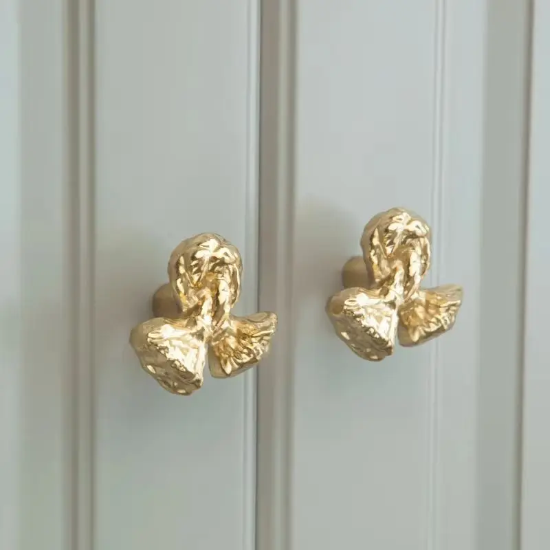 

10PCS Solid Brass French Rope Knot Furniture Pulls Handles Drawer Knobs Cupboard Wardrobe Closet Dresser Cabinet Door Pulls