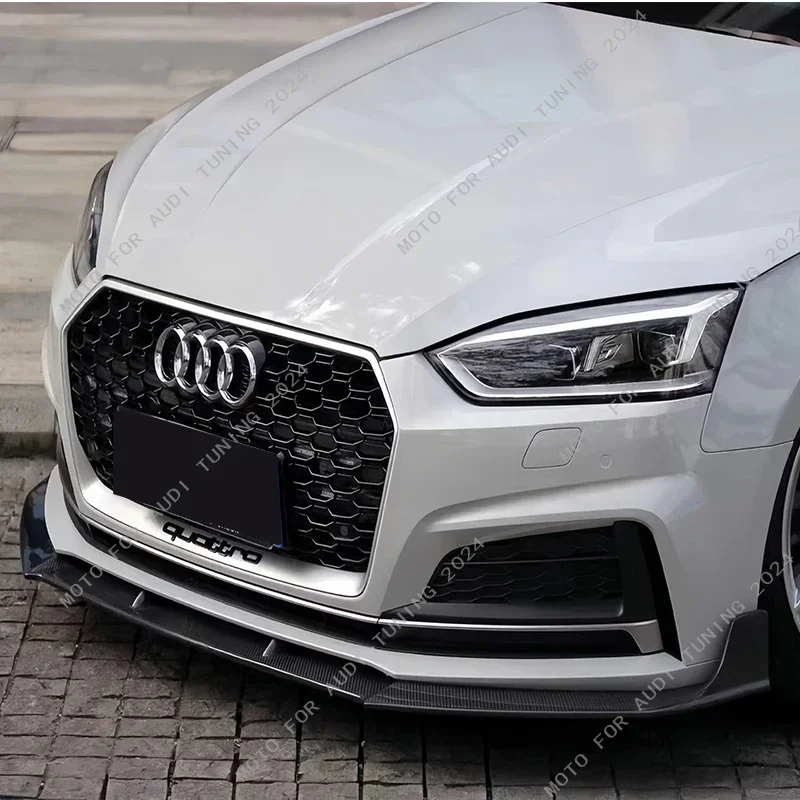 For Audi A5 S5 S-Line B9 Sportback / Coupe / Convertible 2016-2019 2Door/4Door STP-Style Front Bumper Lip Chin Spoiler Guard