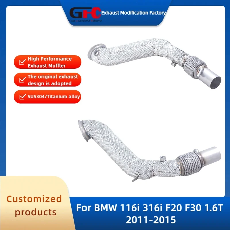 

Catless Downpipe Exhaust Pipe for BMW 116i 316i F20 F30 1.6T 2011-2015 High Performance 304 Stainless Steel Valve Exhaust System