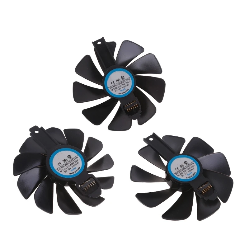 95/85mm FD10015M12D FDC10H12D9-C 6Pin Graphics Card Fan For Sapphire 5700XT Dropship