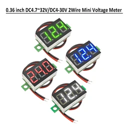 0.36 inch DC4.7~32V/DC4-30V 2Wire Mini Voltage Meter LED Mini Display Module Voltmeter Voltage Tester Panel Meter Gauge