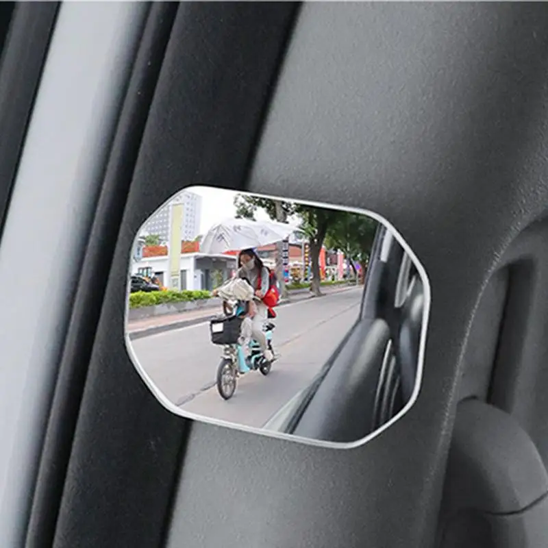 Car Blind Spots Mirror 360 Degree Adjustable Auto Rearview Blindspot Mirror Car Auxiliary Rearview Mirror Car Reverse Accessory