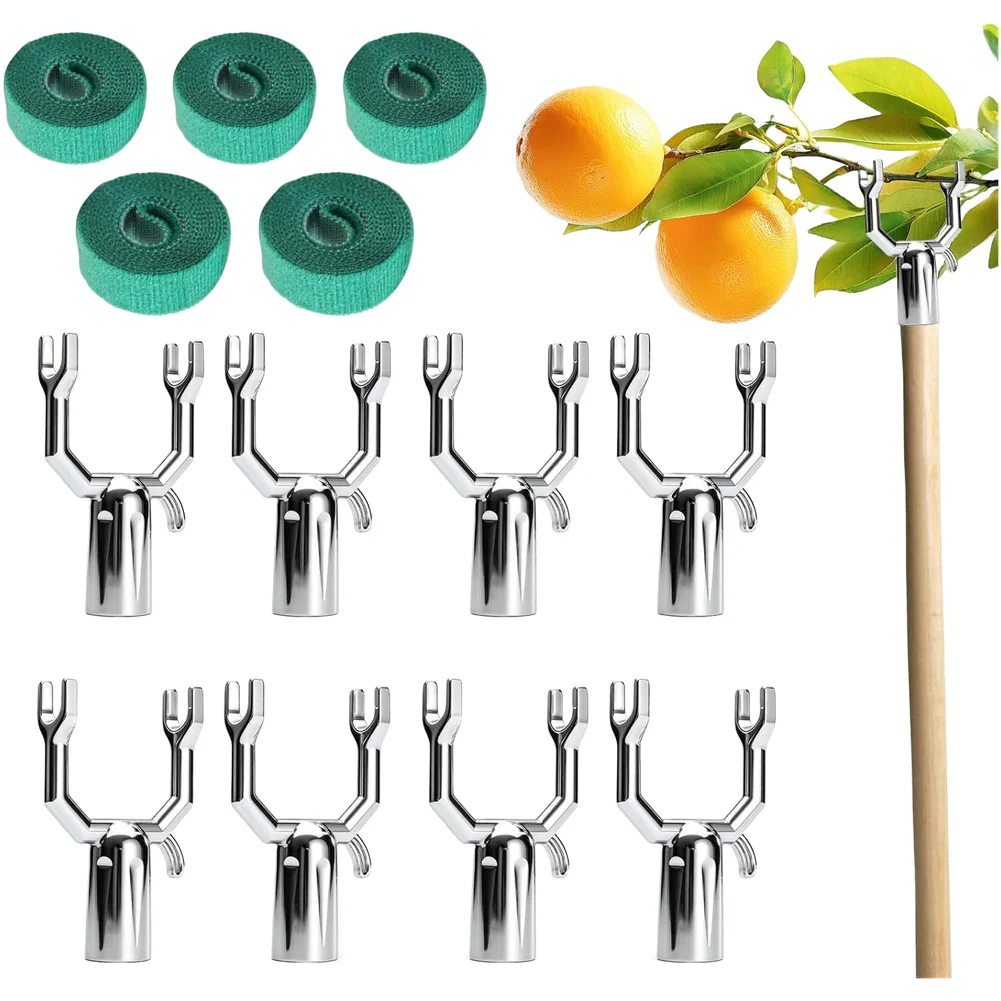 Y Design Aluminum For Tree Support for Heavy For Fruit Branches 8 Supports Plus 5 Cable Ties for Orchard Maintenance