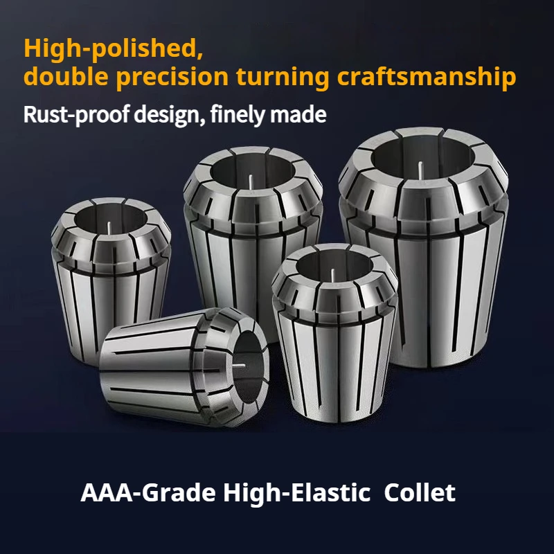 AAA 0.005 ER ER11 ER16 ER20 ER25 ER32 2mm 3mm 4mm 5mm 6mm 7mm 8mm 9mm 10mm Spring Collet Chuck CNC Set Alat Penjepit Bor