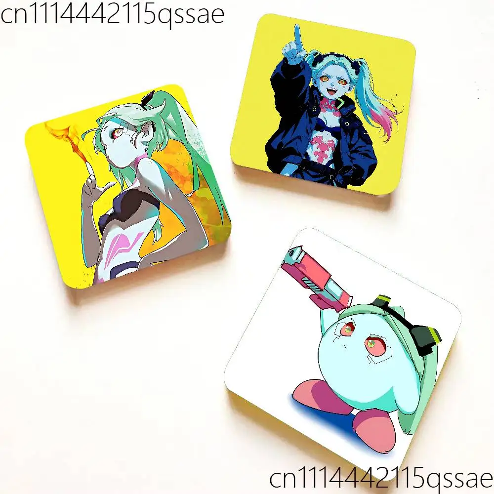 FOR C-Cyberpunk Rebecca Fridge Magnet Personalized Magnetic Durable Plastic Square Picture Surface Fridge Magnets