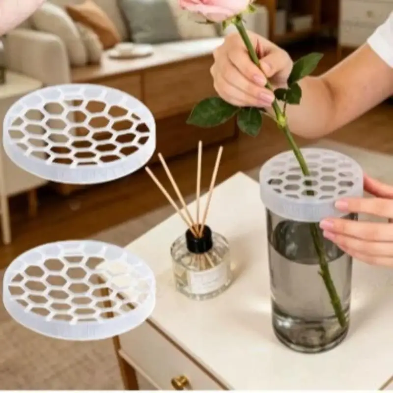 【B】DIY Arrangement Holder Vase Grid Insert Reuseable Flower Arrangements Flower Arrangement Holder Plant Straw Fixation