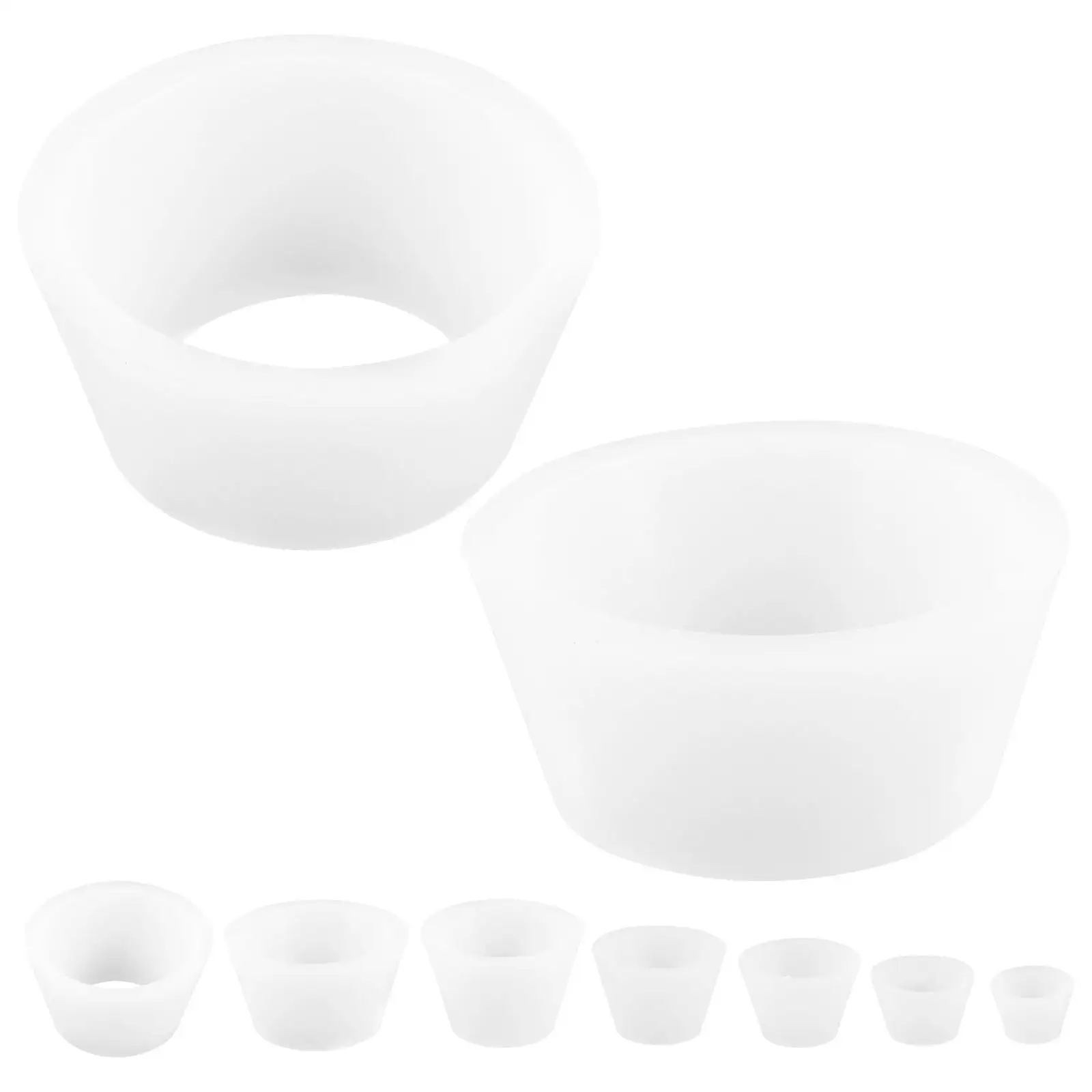 9 Pcs Silicone Sealing Ring Reusable Filter Adapter Funnel Filtering Kit Tapered Collar Flask Attachment Funnel Adapter Cones