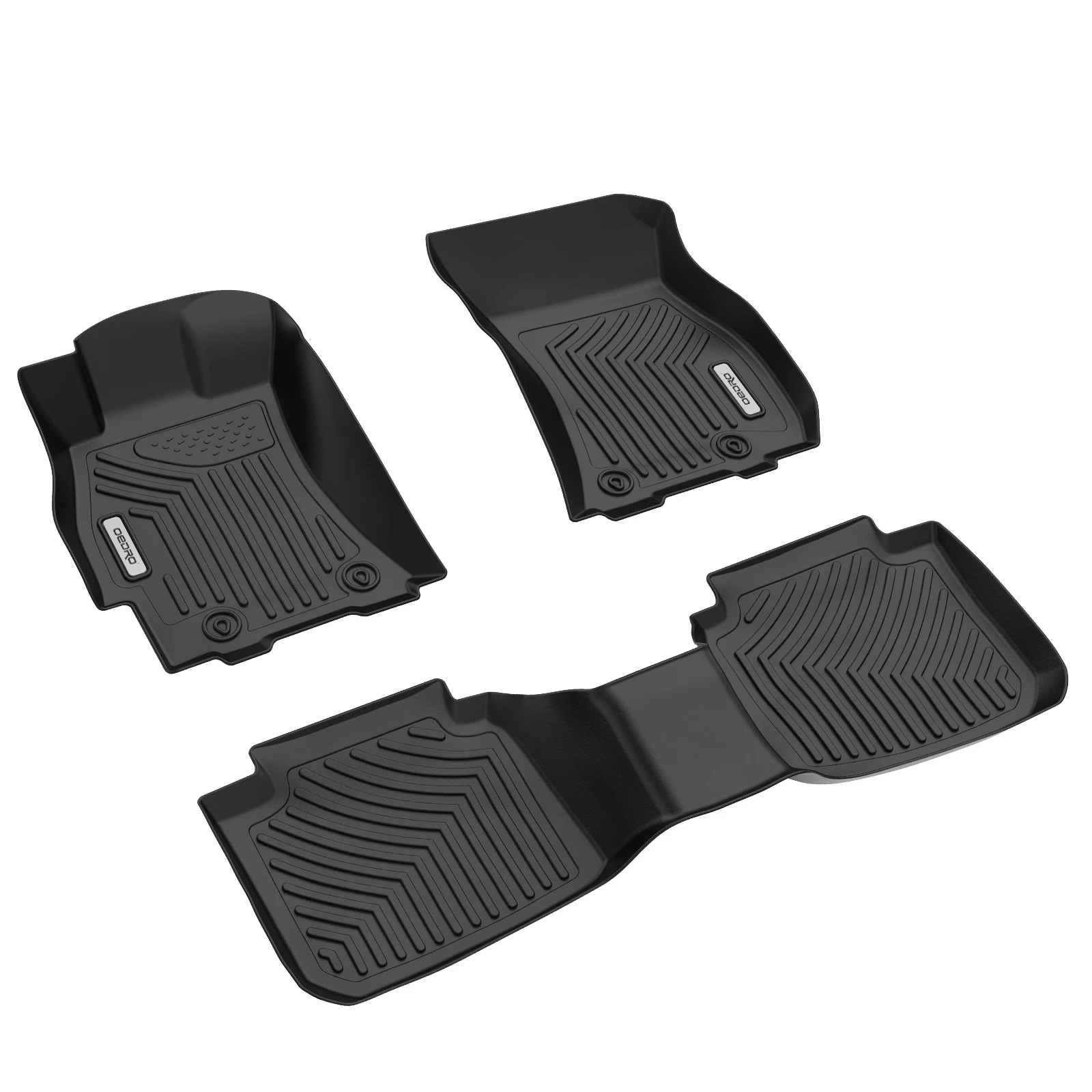 OEDRO 3 Piece TPE Rubber Floor Mats for 2015-2019 Subaru Outback & Legacy Full Set Liners All-Weather