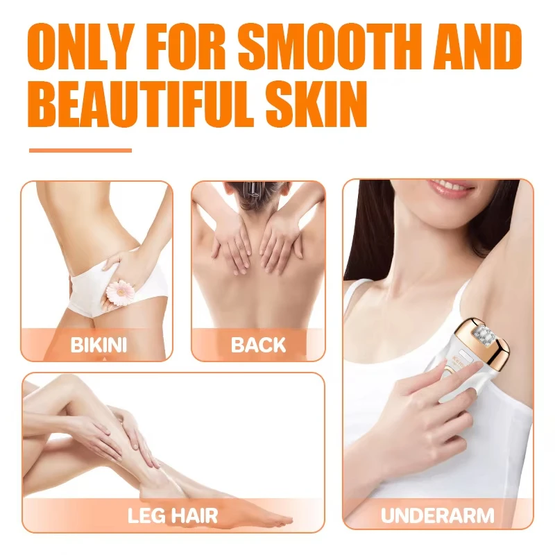 جهاز إزالة الشعر من كيمي ، ماكينة حلاقة نسائية ، إزالة شعر شخصية ، ساحب شعر ، قطعة أثرية كهربائية بيضاء ،
