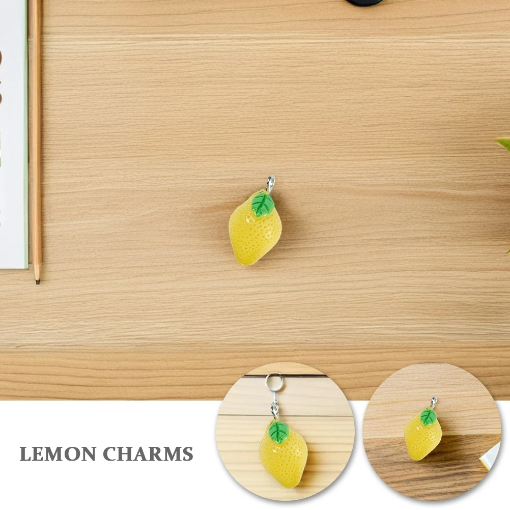 

10pcs Lemon Charms Simulation Fresh Summer DIY Resin Jewelry Making Bracelet Necklace Earring Crafting Projects