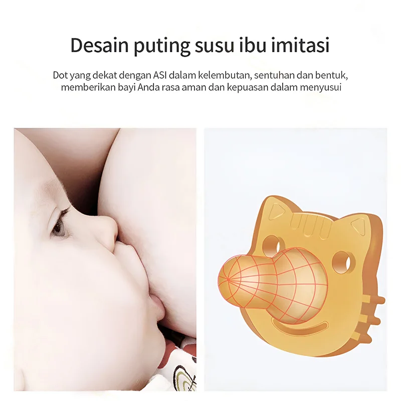 Dr.isla 3In1 Soother Pacifier Silicone Baby Nipple Newborn Round Nipple Soother Pacifier Teething Toys BPA Free