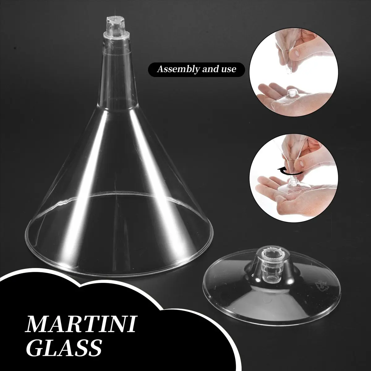 [Set of ],Plastic Glasses, Clear Wine Glasses Reusable Party Cups Dessert Cups for Cocktail Champagne Flutes Dessert