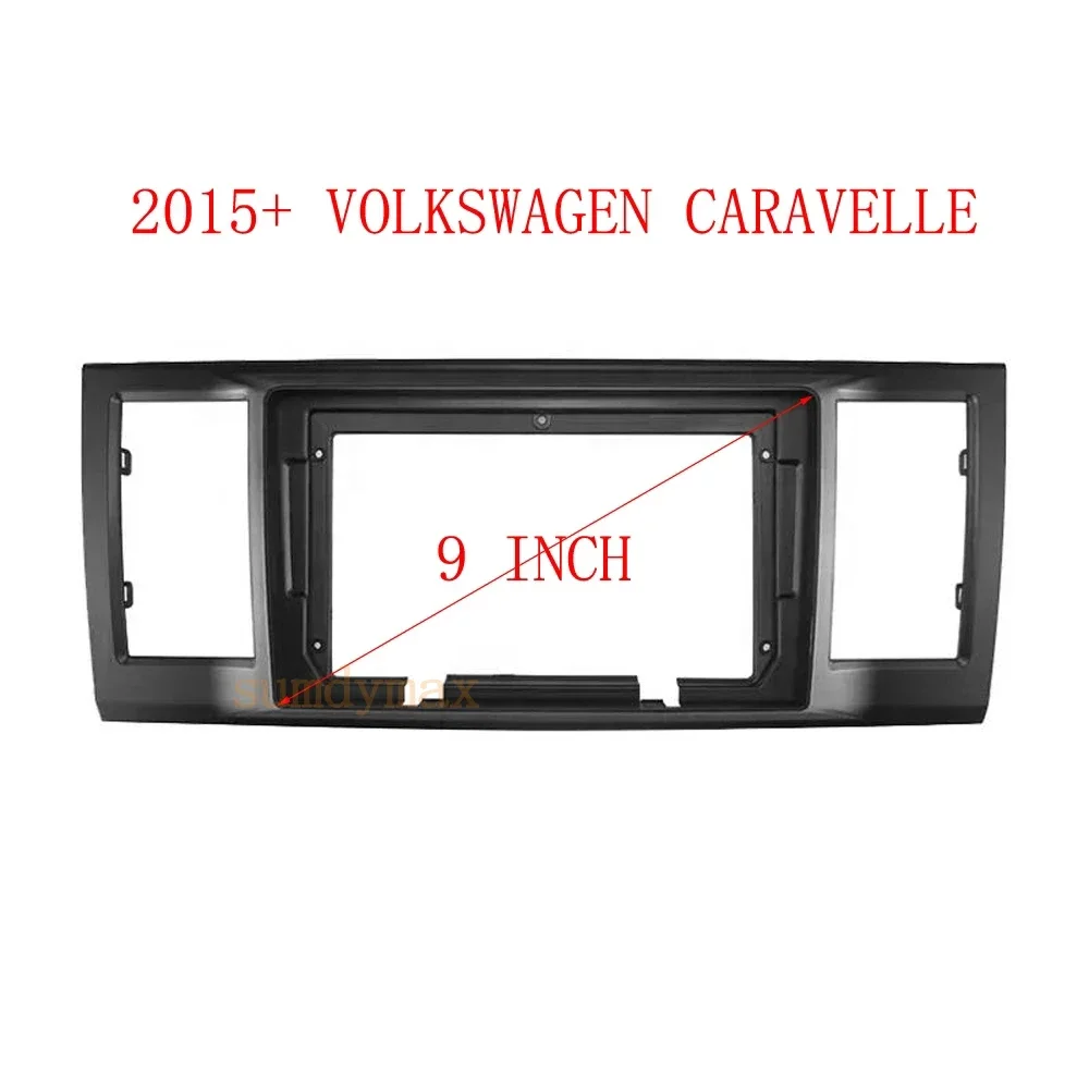 

9-дюймовая 2-диночная рамка для автомобильного радиоприемника для Volkswagen T6 Caravelle 6 2015-2020, комплект панели приборной панели