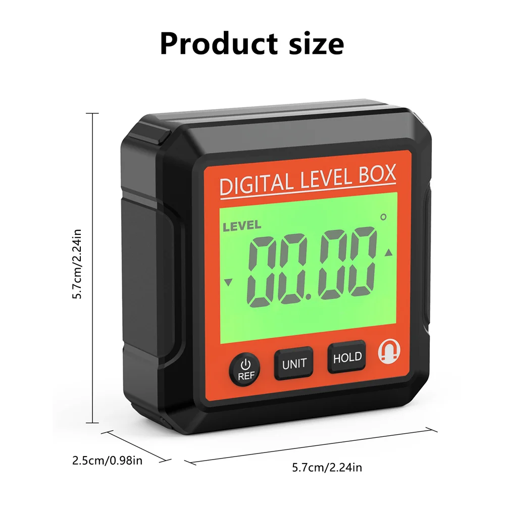 Digital Level Angle Gauge 4*90°lcd Electronic Protractor Mini Measuring Digital Inclinometer With Magnetic Base Bevel Protractor