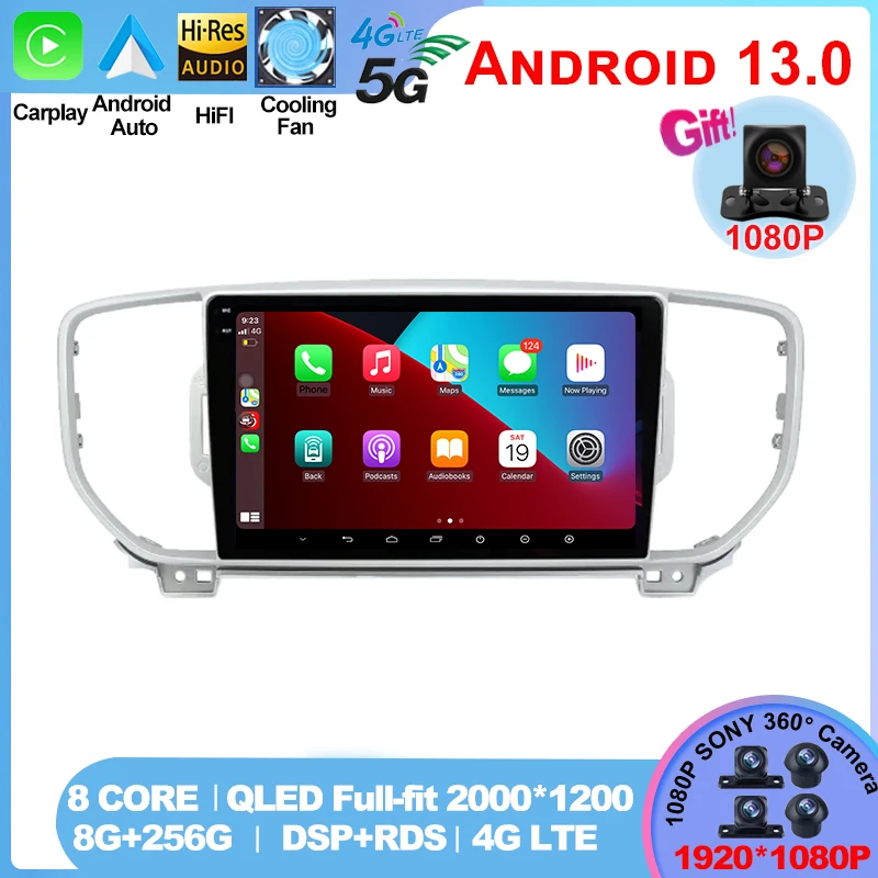 

Android 13 for KIA KX5 Sportage 2016-2018 Auto 2 din Car Radio Multimedia Carplay GPS Navigation Multimedia Stereo