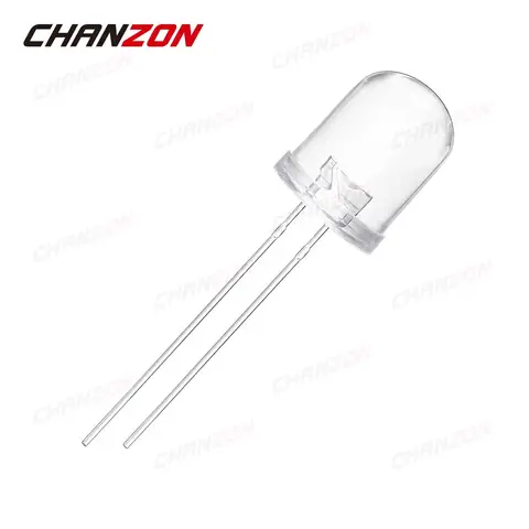 10pcs 10mm IR LED Emitting Diode 850nm Infrared Light Phototransistor Transmitter Emitter for Night Vision CCTV Camera Remote
