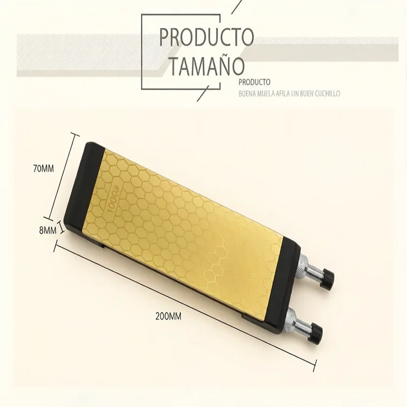 

Diamond Whetstone Double Sided 400 and 1000 Grits With Size 200*70*8mm Knife Sharpening Stone with Holder