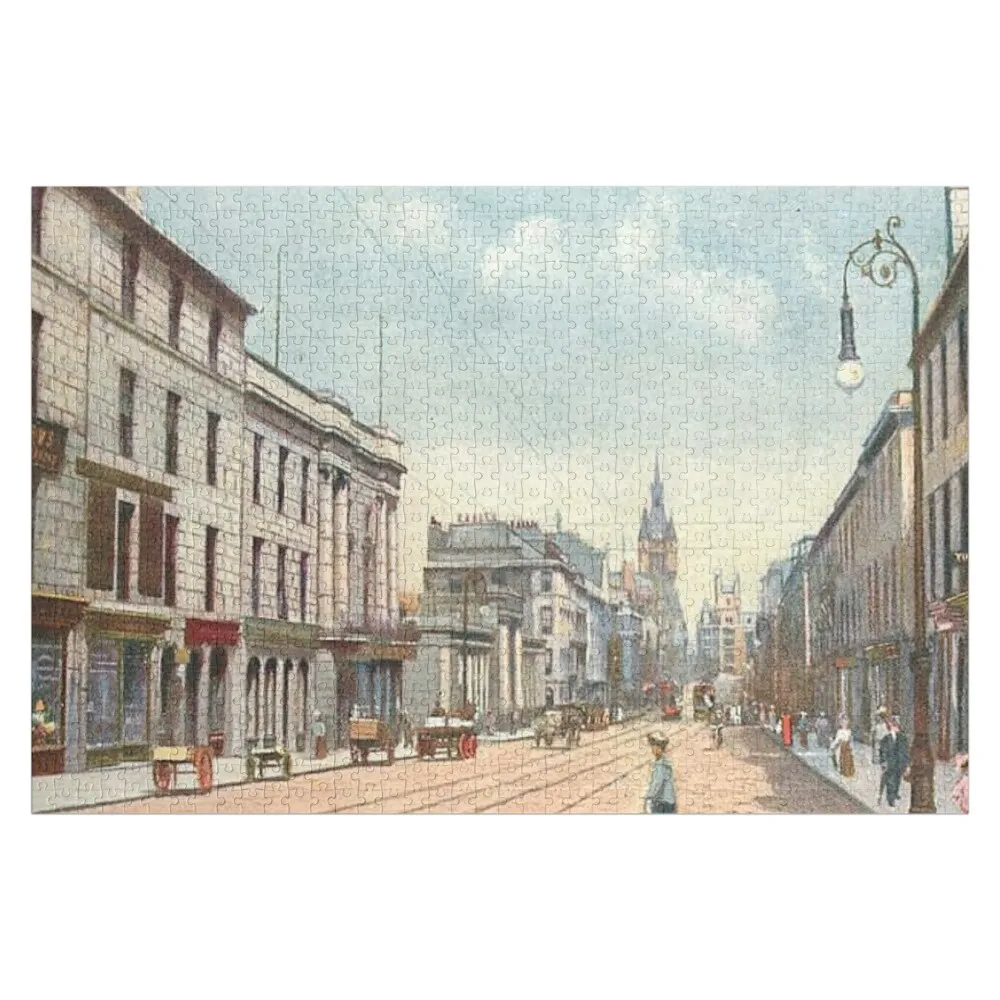 

Винтажная иллюстрация улицы Юнион, Абердайн, пазл с изображением улицы, персонализированный подарок для ребенка, игрушки с индивидуальным дизайном, пазл с индивидуальным изображением