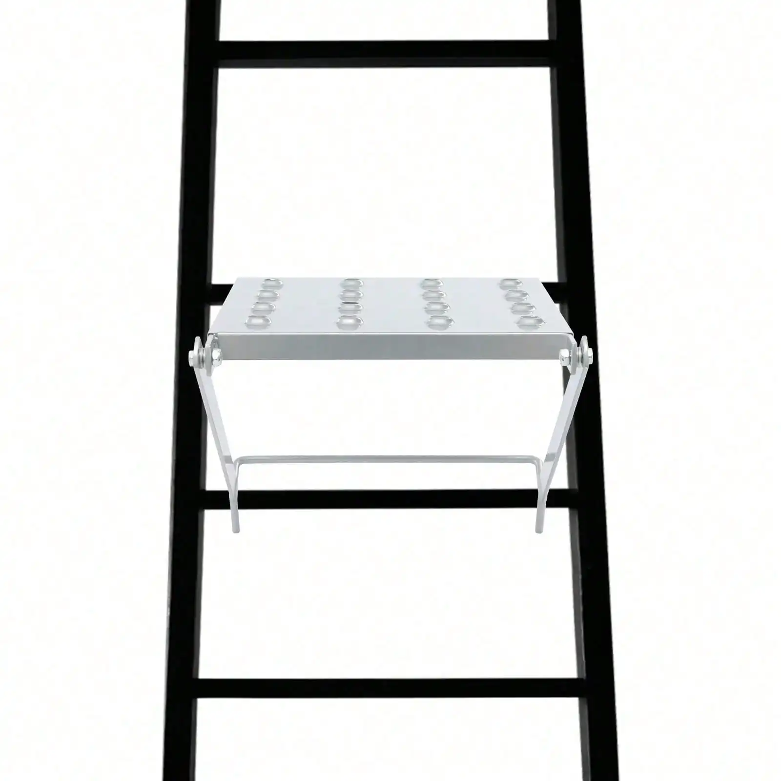 ملحق منصة عمل سلم معلق فضي متعدد الوظائف ثابت لإصلاح المنزل ومشاريع DIY والمهام الداخلية