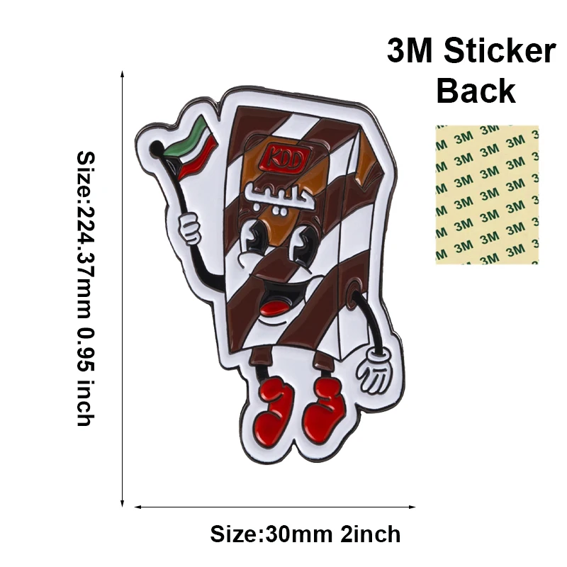 Kuwait Mobile Phone 3M Sticker Badge Metal Pin Broooches Pins