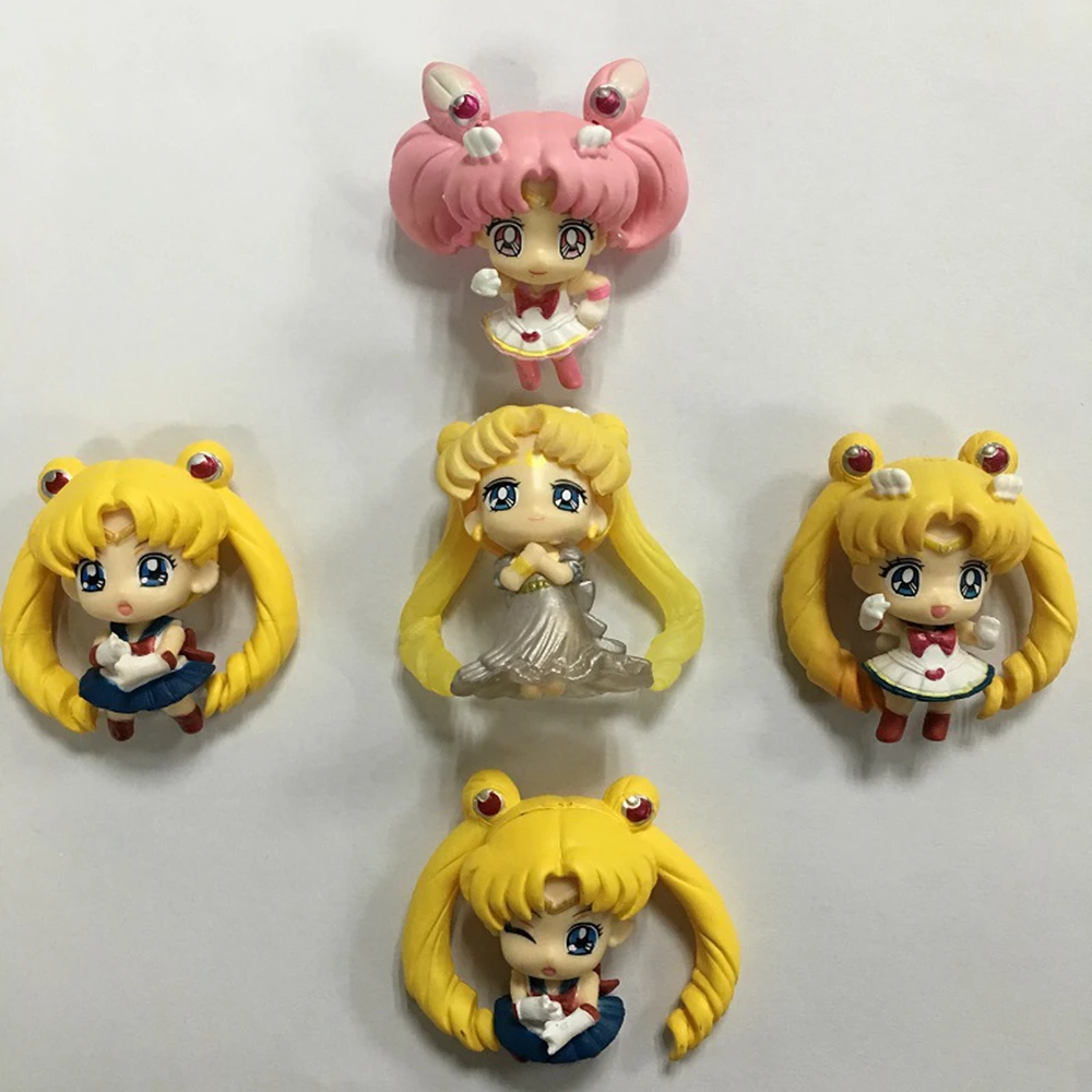 5 Stuks Anime Matroos Maan S Figuur Cartoon Figuarts Mini Kaiou Michiru Tomoe Hotaru Meiou Setsuna Speelgoed Voor Meisjes Model Cadeau Poppen