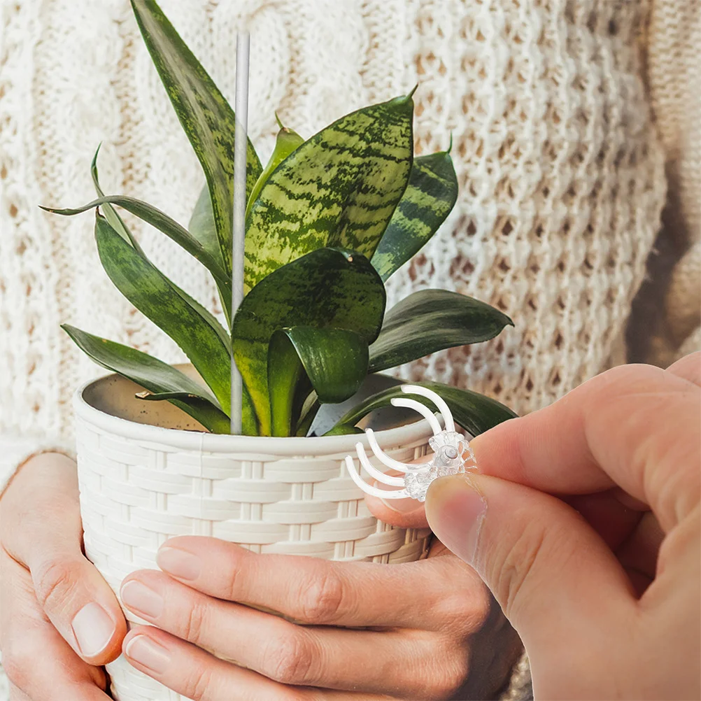 

1Set Plant Support Stick Acrylic Orchid Stakes Clips Stable Reusable Clear Stem Support Garden Indoor Plant Stake