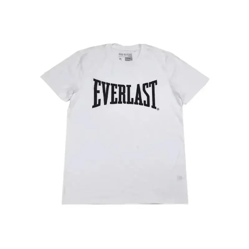 2026 Men Boxing Sports Loose Casual Short Sleeve Letter Print Unisex NEW EVERLAST T Shirt Youth Summer Streetwear Fashion