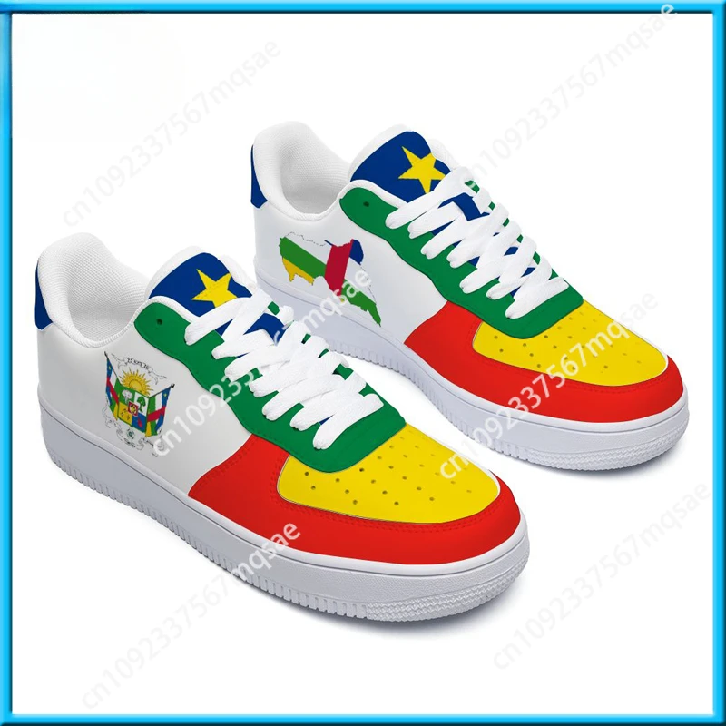 Dropshipping Print On Demand Custom Print Air Force Sneaker Shoes Cameroon Central African Chad Congo Gabon Flag