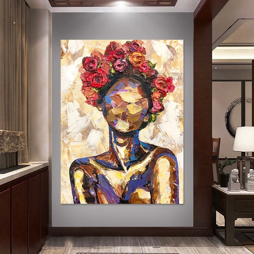 Imagem -04 - Sexy Lady Figura Art Picture Decoração do Quarto do Hotel Pintura a Óleo Poster Pintados à Mão Grandes Murais Paleta Faca Canvas Artwork Gift