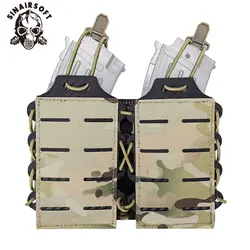 Sinairsoft Tactical 5.56Mm Enkellaags Dubbelmagazijn Zakje Voor M4 M14 M16 Ar15 G36 Outdoor Jacht Holster Taille Mag Tas