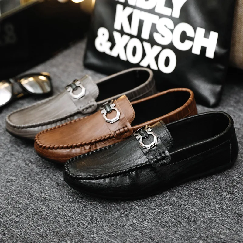 Mens Casual Shoes Fashion Mens Shoes Leather Mens Loafers Moccasin Shoes Mens Flat Shoes Mens Driving Shoes 2022Summer New Style