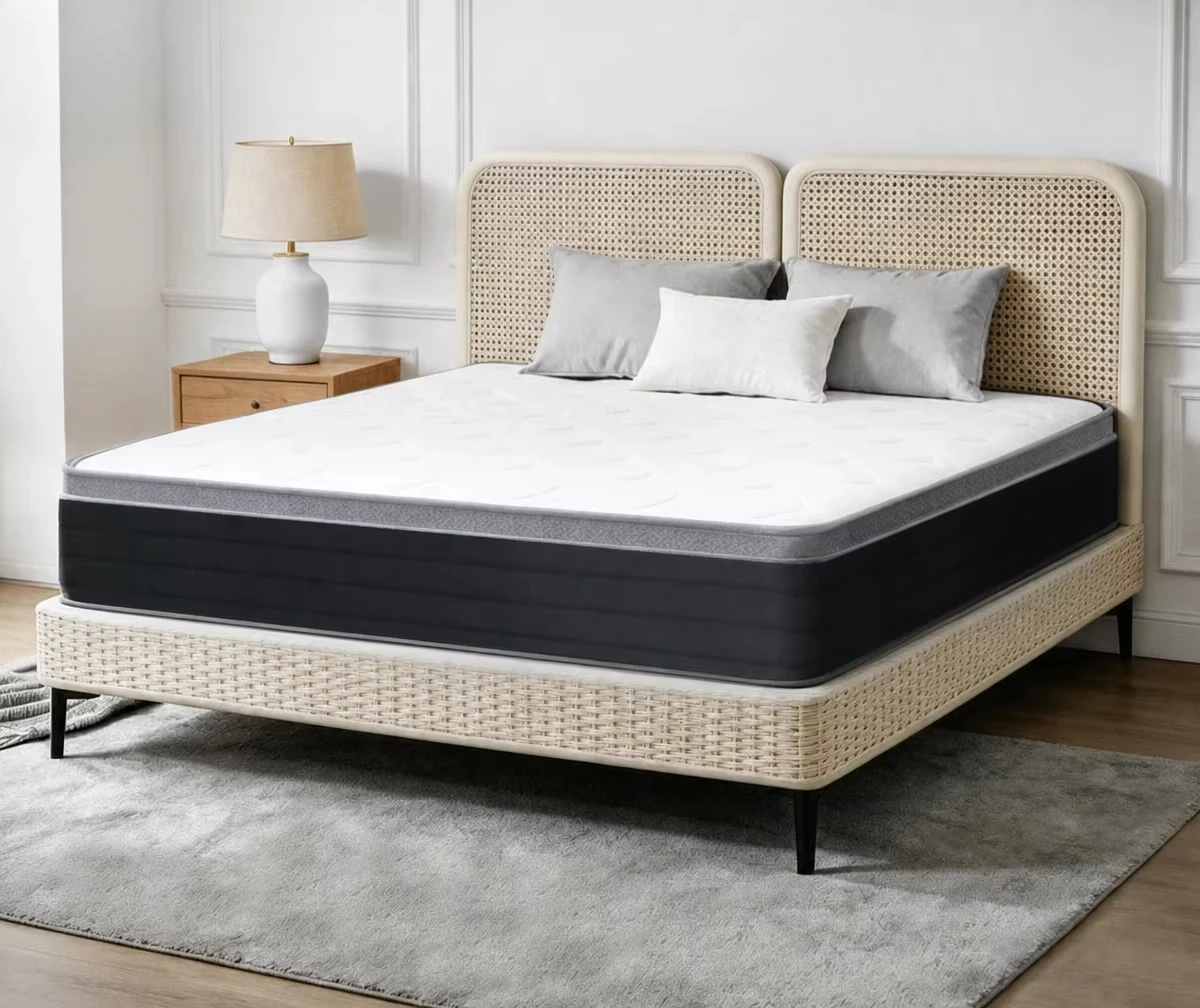 14 Inch king Queen Single Size Spring Bed Mattress in Box Matelas Hybrid Hotel Firm Pocket Spring Mattress Wholesale Suppliers
