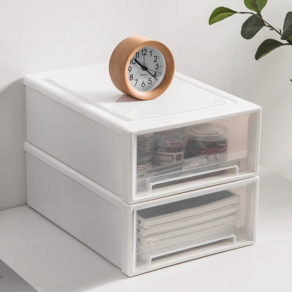 

1Set Three-Layer Drawer Organizer Storage Box Stackable Desktop Makeup Organizer for Cosmetics Skincare Lipstick Home Office