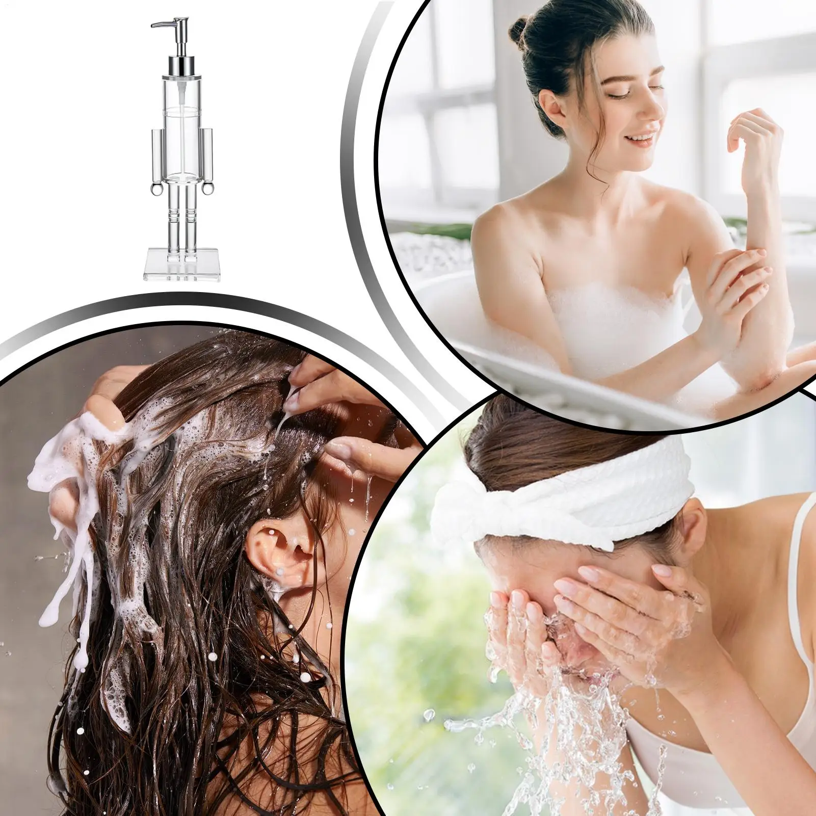 

Refillable Nutcracker soap dispenser acrylic holiday detergent and toner pump Christmas Soap Pump Bottle for Bathroom Kitchen