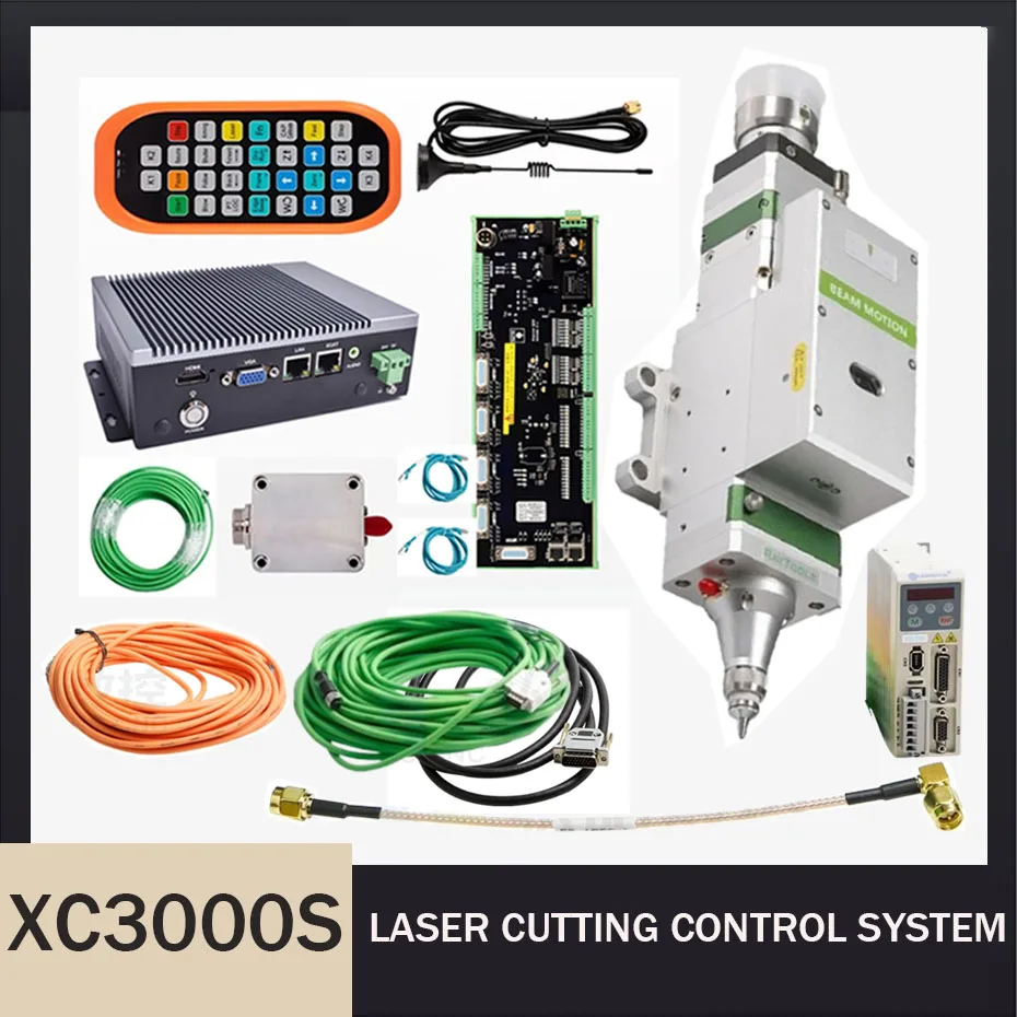 Raytools Laser Cutting Control System XC3000S Series EtherCAT Connection or Pulse Connection Automatic Laser Cutting Head BM110