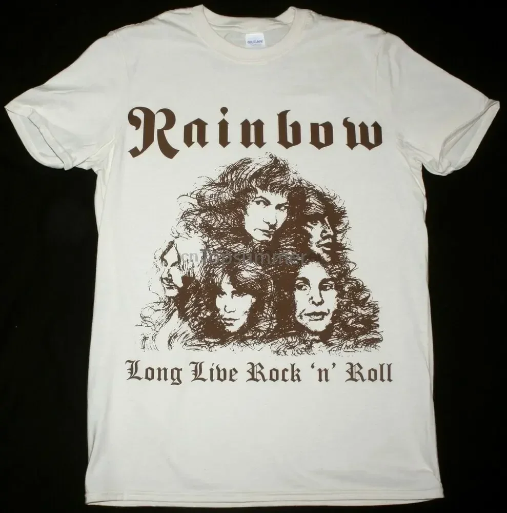 Rainbow Long Live Rock And Roll Natural T Shirt Hard Roocck Dio