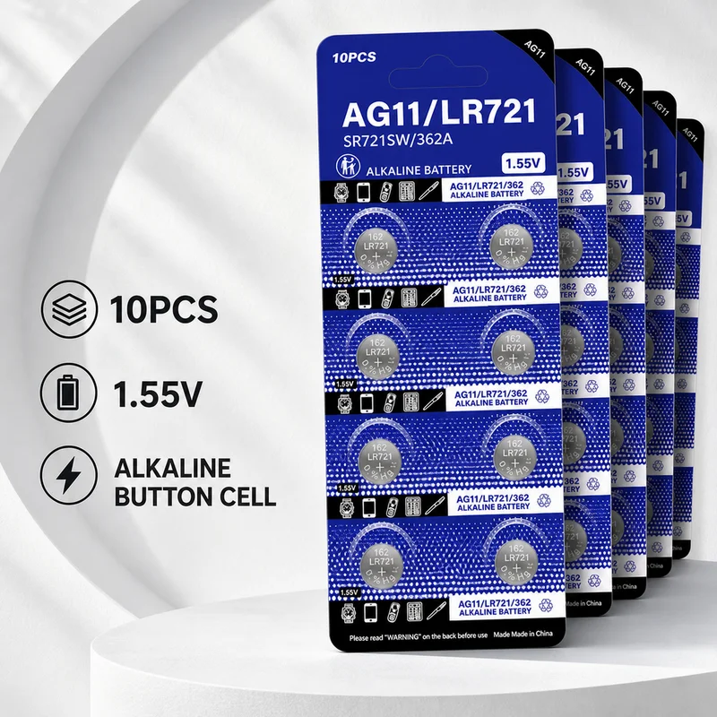 Button Cell Battery AG11 1.55V 18mAh 10-100PCS LR721 SR721 361 362 Coin Cell for Watch Toy Remote Control