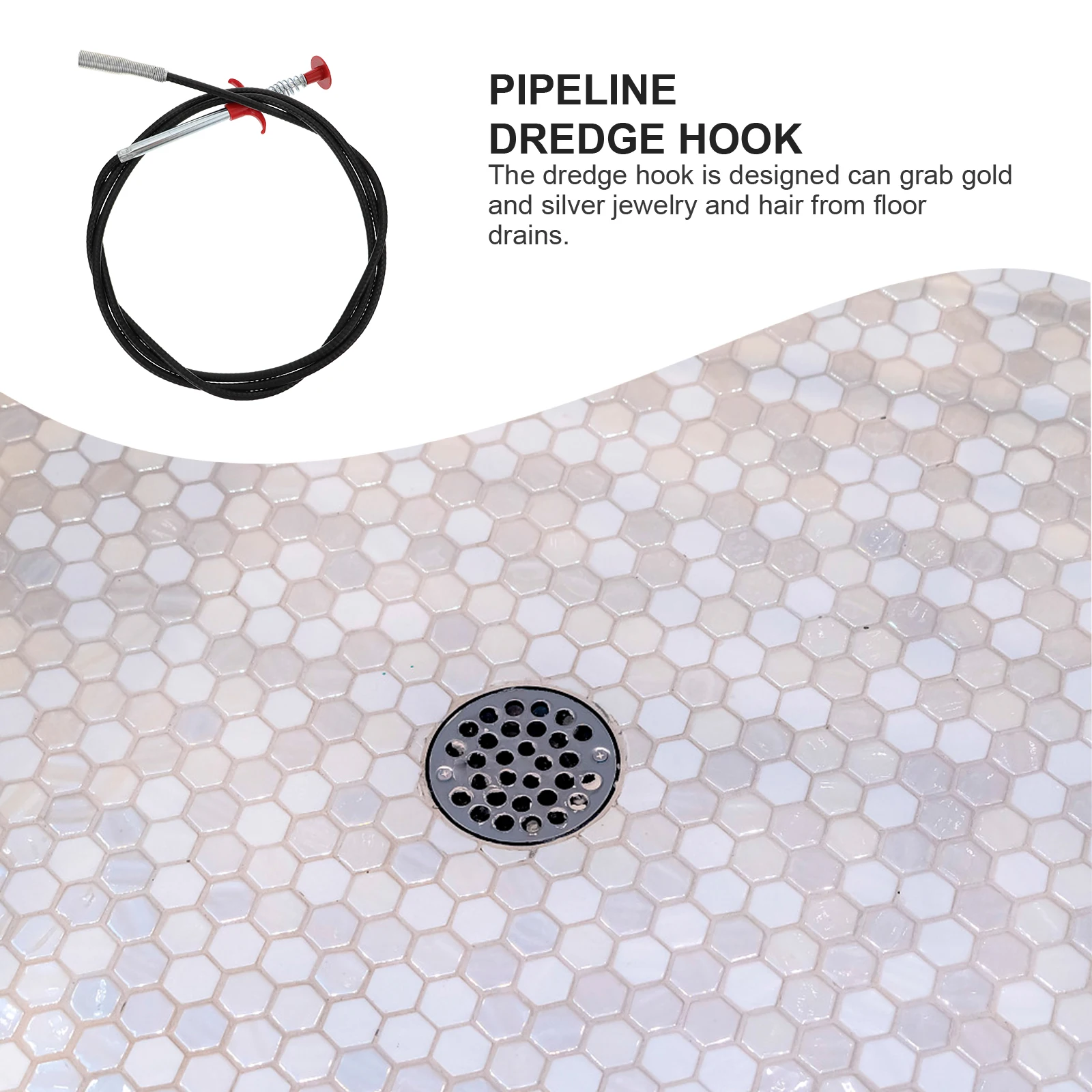 

2Pcs Drain Cleaner Sticks Flexible Retrievable Spring Design Tool for Kitchen Bathroom Sink Toilet Clog Removal