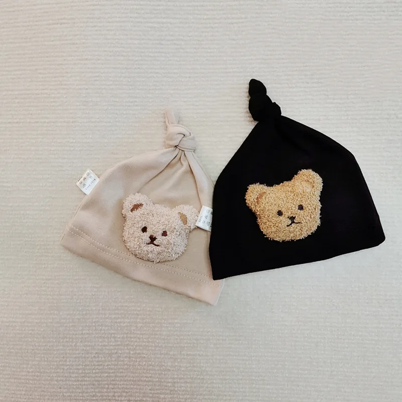 Soft Baby Hat for Newborns From 0 Cute Bear Cap Newborn Accessories Babies Hat Cute Boy Stuff Kids Baby Photography Props