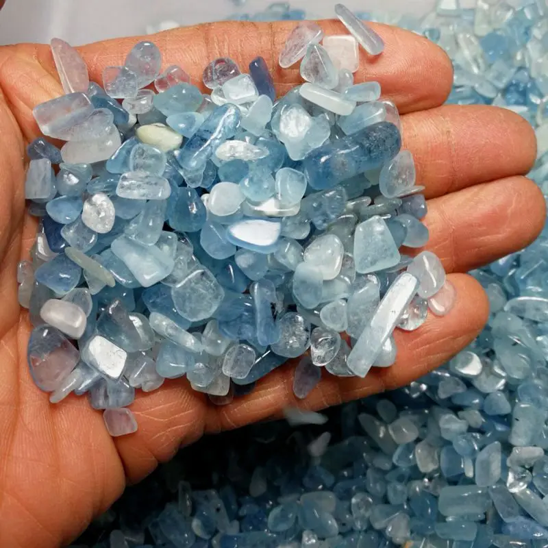 1000g Natural Blue chalcedony Gravel Raw Gem Mineral Specimen Crystal Stone Healing Magic Advanced Collection
