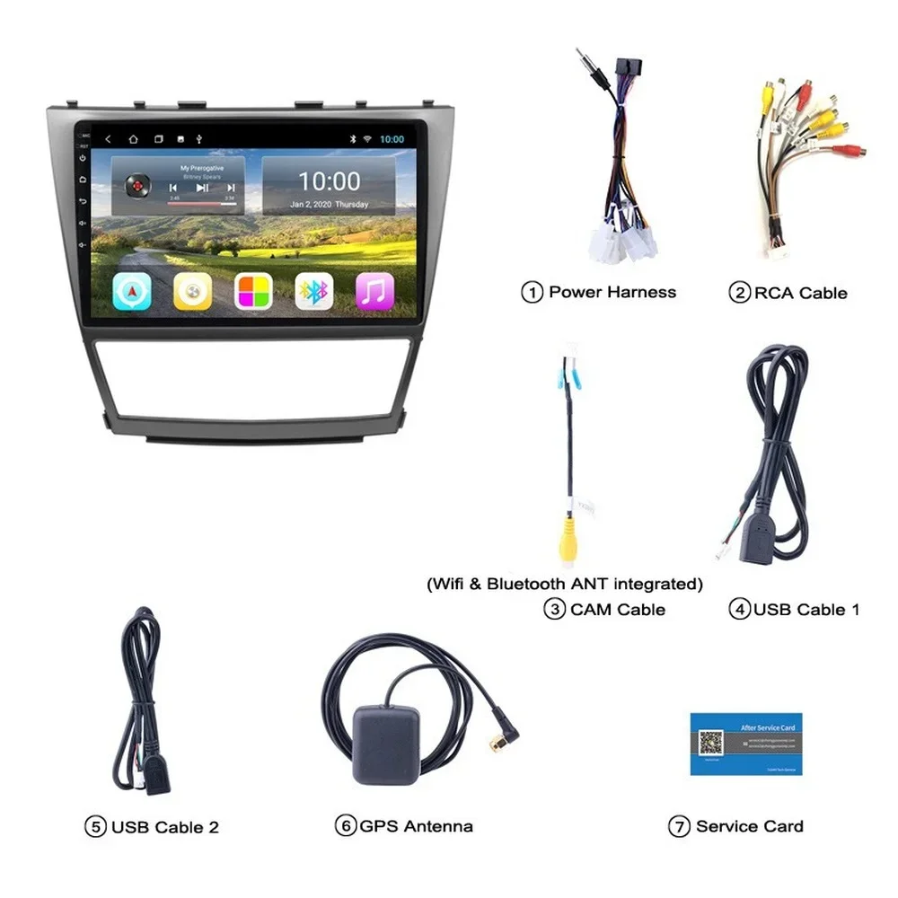 4G + 64G Android 11 Auto GPS Navigatie Voor TOYOTA CAMRY 2007-2011 AUTO A/C Autoradio Met Wifi BT 4G DSP Ondersteuning USB DVR