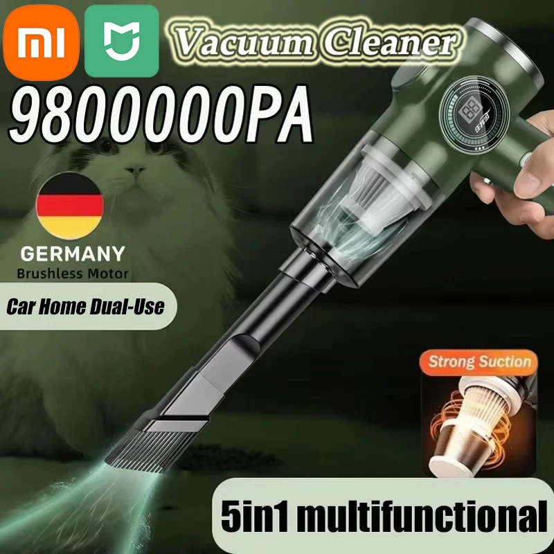 Xiaomi MIJIA 5in1 Vacuum Cleaner 9800000PA Handheld High Power Cleaner Wireless Mini Vacuum Cleaner Wet Dry Dual-use For Vehicle