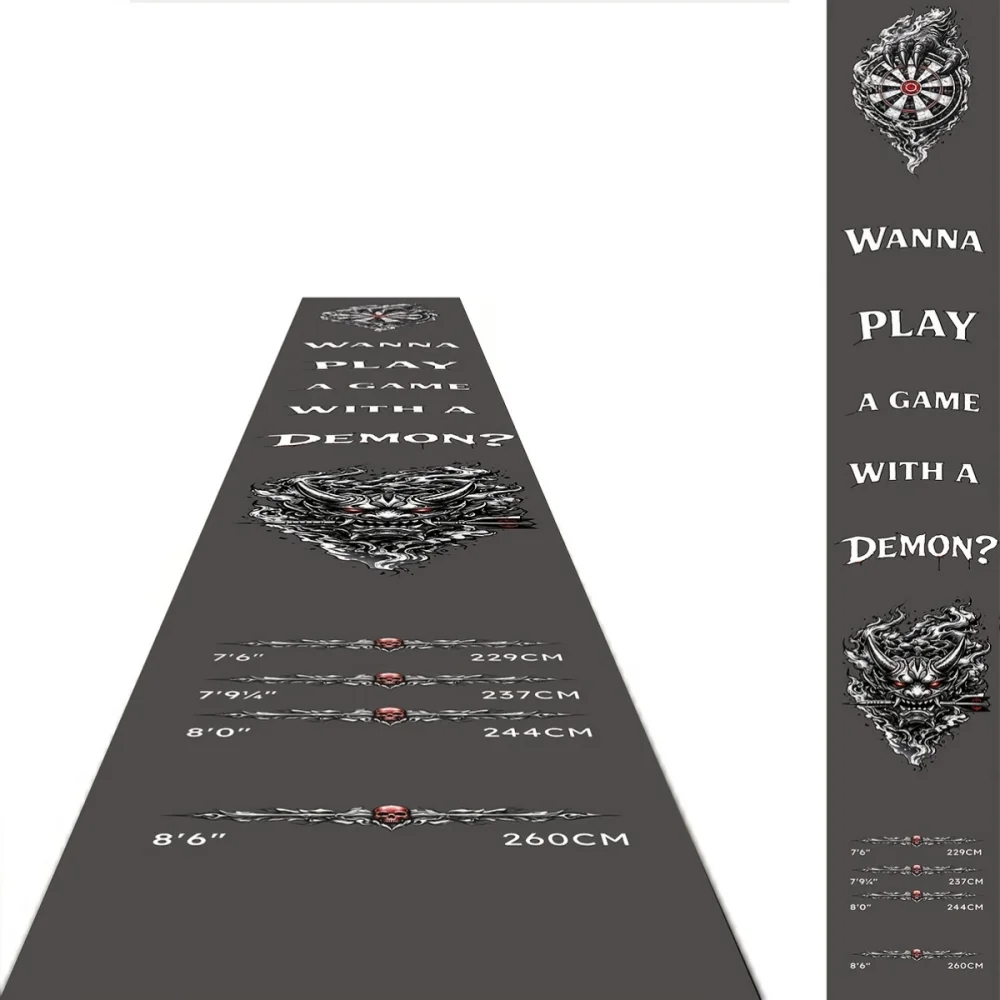 VIKAMA Heavy Duty Demon Dart Mat with Multiple Distance Markers Non Slip Floor Mat for Professional Use