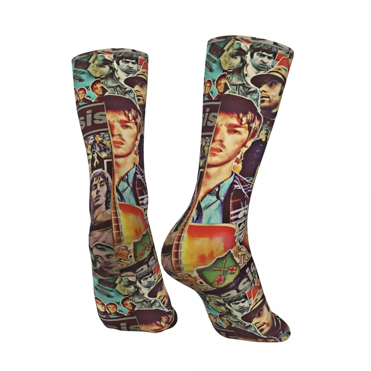 O-Oasis Rock Band Graffiti Stockings Women Men Socks Comfortable Vintage Socks Winter Running Sports Non Skid Graphic Socks Gift