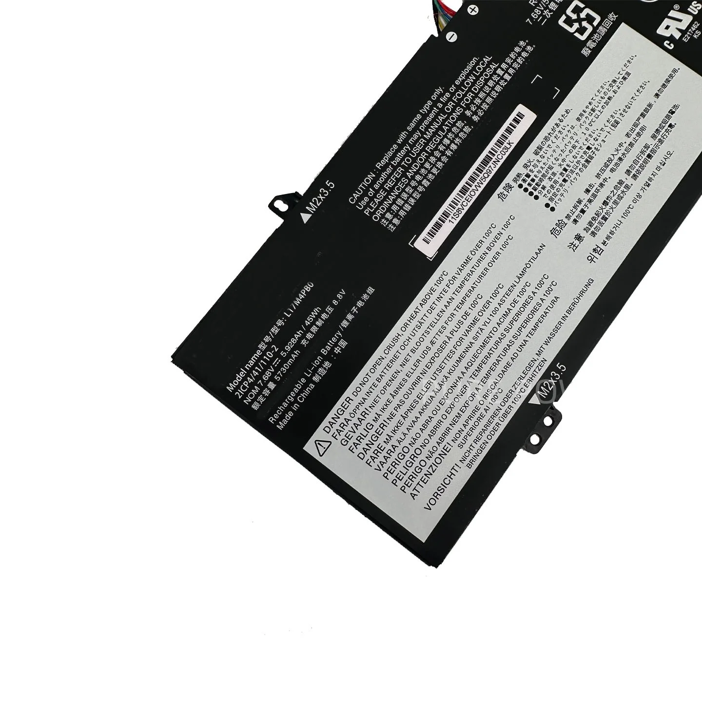 New Laptop Battery L17M4PB0 7.68V 45WH 5730mAh High Quality For Lenovo Ideapad 530S-15IKB Flex 6-14IKB L17C4PB0