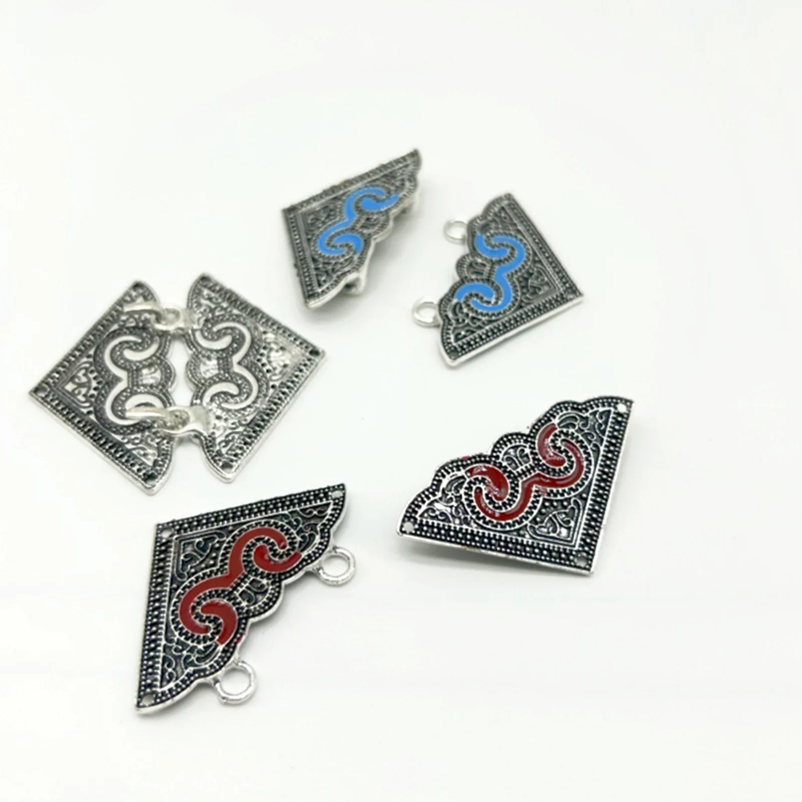 Estilo étnico liga emparelhado fivela botão trajes acessórios para borla colete lapela palco desempenho trajes combinando favor